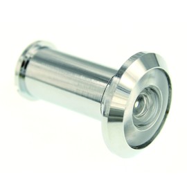 ZhongWang Hardware HD Lens 200 Degree Bright Chrome Door viewer Peephole for 1-3/8" to 2-1/4" Doors