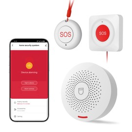 Hapippofa Wireless Caregiver Pager Call Button for Elderly at Home, WiFi Panic Button, Life Alert Systems for Seniors No Monthly Fee