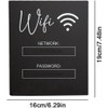 WiFi Sign Board, Chalkboard Style, Board Freestanding Centerpiece Decor White,