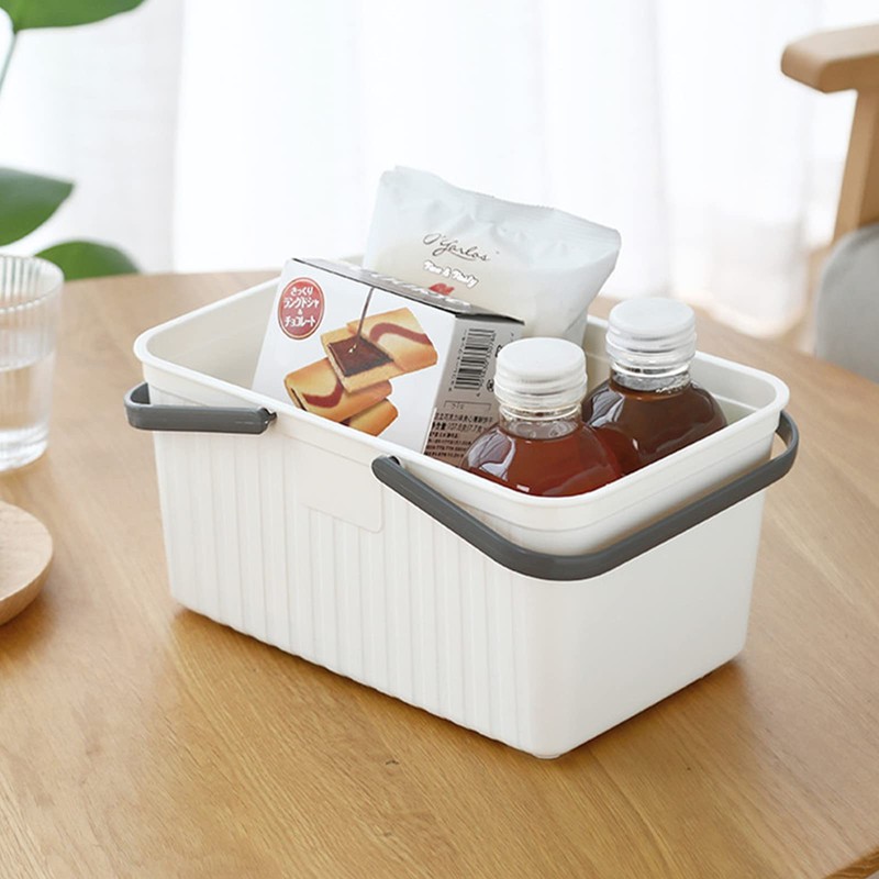 ZOOFOX 3 Pack Plastic Storage Basket with Handle, Portable Shower