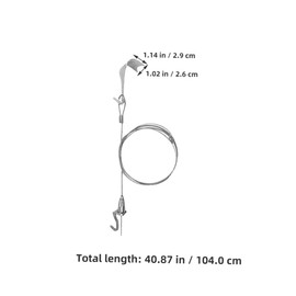 iplusmile 5 Sets Hanging a Painting Rope Hanging a Painting Hook Heavy Duty Picture Hanging Wire Picture Mounting Kit Picture Framing Wire Frame Wire for Hanging Picture Hangers Iron Silver