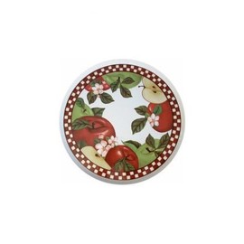 Apple Fruit Country KNOB from the Miscellaneous Kitchen Designs Collection - 1.5" DECORATIVE Glossy Ceramic Dresser Drawer PULLS Cabinet Cupboard KNOBS