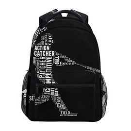 SUABO Laptop Backpack, Baseball Batter Computer Bag Book Bag Travel Hiking Camping Daypack