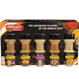Adonis - Middle East Spice Combo, 100g x 5 (Shawarma, Seven spice, Chicken Shawarma, Kaftah, Chicken Kebab)