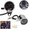 Cafe Racer Custom Motorcycle Mechanical Speedometer with LED Indicator Odometer