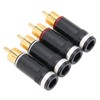 Preffair R1764 RCA Audio Plug 24K Gold Plated Signal Cable