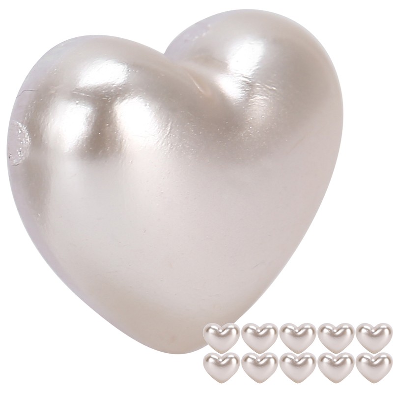 10pcs Heart Beads Imitation Pearls Beads Nail Art Decoration DIY