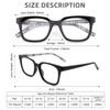 SOPHILY 3 Pack Square Reading Glasses for Men Women, Mens