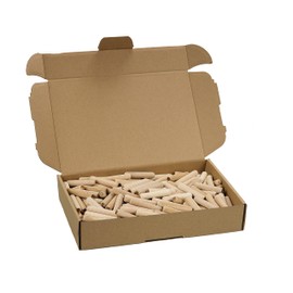 Tolux Wooden Dowels 10x40 [mm] Pack of 50 pcs, Wooden Dowel Pins, Grooved Dowels, Wood Plugs, Made Out of high Quality Beech Wood in Accordance to DIN 68150.