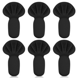 Ptwola Back of Heel Cushion Pads 6 Pcs Mesh Adhesive Heel Grips Inserts Reusable Heel Guards Liners Anti Blister Shoe Liners Heel Protectors for Women Men Boots Loose Shoes Too Big