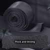 Flylin Universal Polyester Winch Rope Sleeve, Black Winch Cable Cover,
