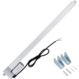 JQDML 22 Inch Stroke 12V Linear Actuator 300N/66lbs Speed 1.77"/sec Electric Actuators with Mounting Bracket for Home Automation, Window Opener