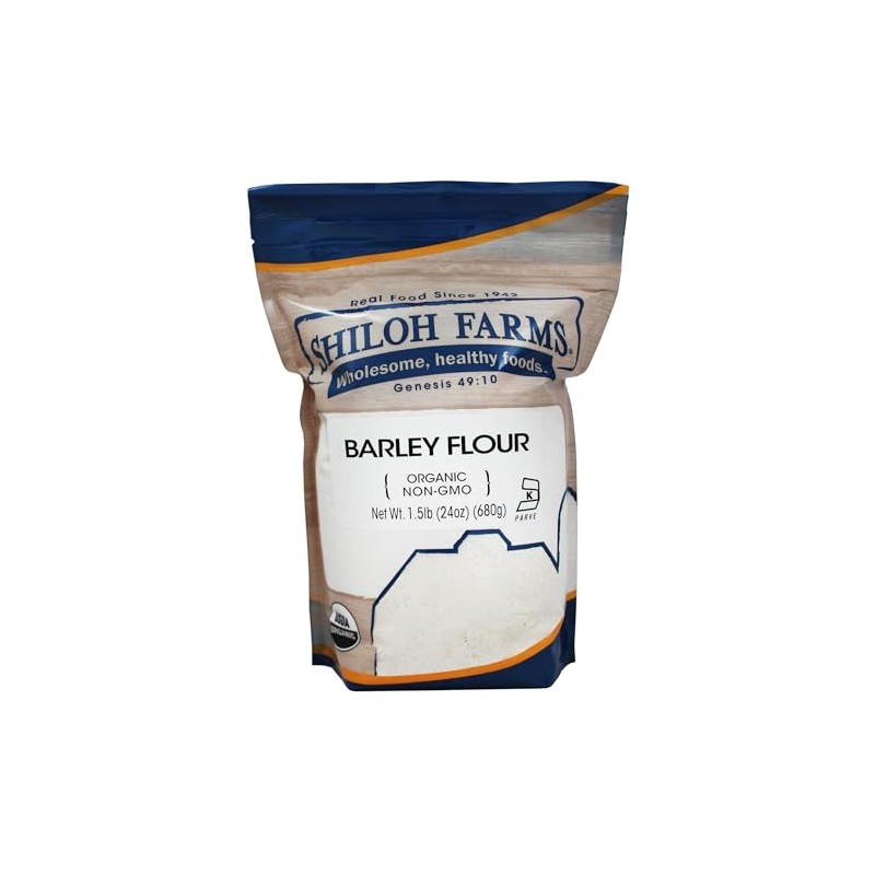 Shiloh Farms Organic Barley Flour, 6 Packs of 24 oz,