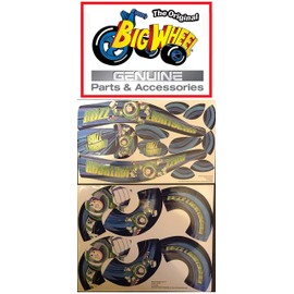 Set of Buzz Lightyear Decals for The Classic Original Big Wheel Spin-Out Racer, Original Replacement Part