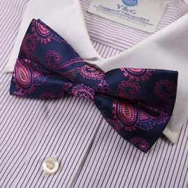 Dan Smith DBD7B.02 Inspire Patterns - Corbata de microfibra para hombre, Dbd7b16c-midnight Blue Pink, Talla única