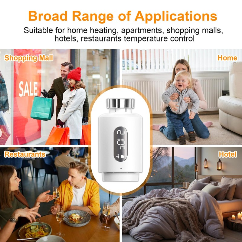 Smart Radiator Thermostat with App WLAN ANTELA Digital Display to