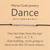 PLITI Dance Lover Morse Code Bangle Dance Teacher Appreciation Gift Dancer Jewelry Dance Team Inspirational Gift Dancing School Graduation Gift (dance morse bgCA)