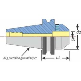 TECHNIKS SIMIS CAT40 BALANCED 1" END MILL HOLDER X 1-3/4" LENGTH CNC TOOL