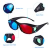 Garneck 5 Pcs Anaglyph 3D Glasses - Red and 3D
