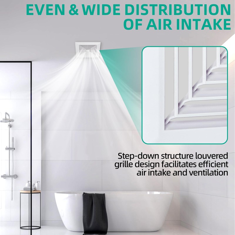 Flowild 2 Pcs 9x9 Bathroom Exhaust Fan Cover with Springs,