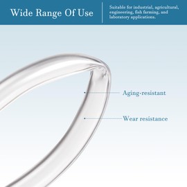 QUARKZMAN 1 Piece Clear Vinyl Hose Plastic Flexible Pipe 8 mm x 11 mm 10 ft for Industrial Agricultural Technology PVC