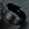 8mm Stainless Matte Brushed Classical Simple Plain Wedding Band Ring