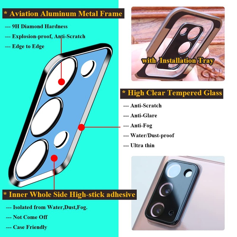 JOLOJO 6 Pack for Galaxy Note 20 (6.7") Ultrasonic Fingerprint