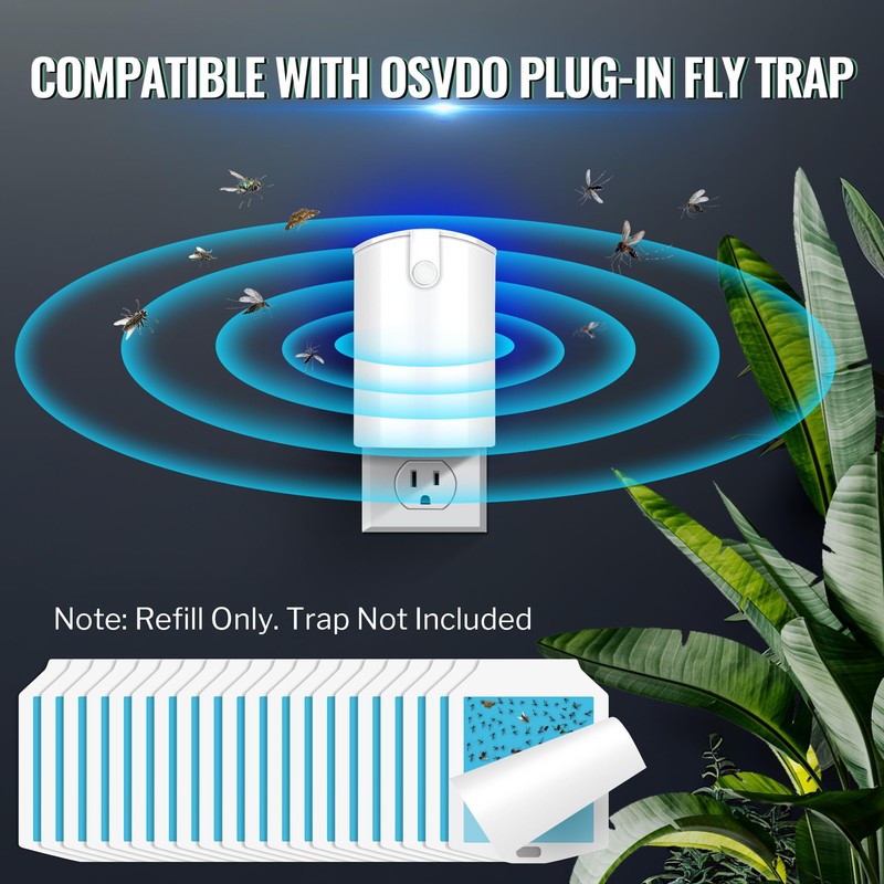 Qualirey 20 Pack Flying Insect Trap Refill, Compatible with osvdo