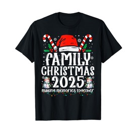 Family Christmas 2025 Santa Hat Squad Matching Group Xmas T-Shirt