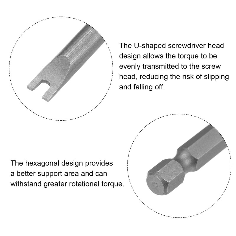 sourcing map 4 Pcs Magnetic U4 U6 U8 U10 Tip