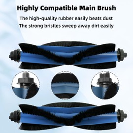 Mealesee 28 Pack Accessories Kit,Compatible with Eufy Omni C20 Robot Vacuum,2 Main Brush 6 Hepa Filters 6 Side Brushes 6 Mops 6 Vacuum Bags,C20 Omni Replacement Parts Semi-Annual Replacement Kits