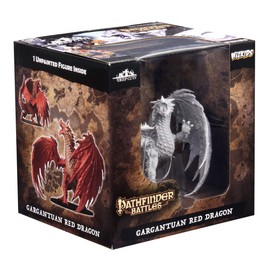 WizKids Pathfinder Battles: Deep Cuts Unpainted Miniatures: Gargantuan Red Dragon (WZK73144)