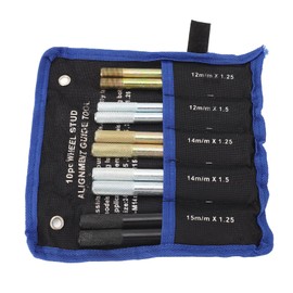 Luqeeg Wheel Alignment Pin, Complete Kit 10 Pins, Aluminum Alloy Construction, Metal Wheel Hanger Positioning Balancing Tools for Changing Tires On Cars with Lug Bolts