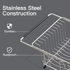 Over the Sink Expandable Dish Drainer Drying Rack In Stainless
