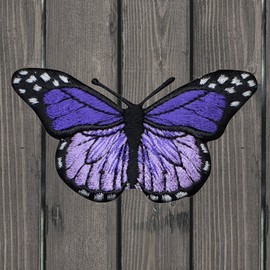 Paddys Patches Purple and Lavender Butterfly Embroidered Patch — Iron On