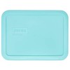 Pyrex 7210-PC Sun Bleached Turquoise Plastic Rectangle Replacement Storage Lid,