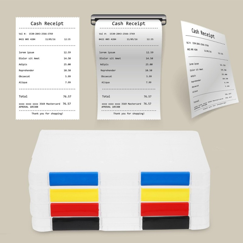 Operitacx 4 Pieces Clear Organiser Box Storage Box File Box