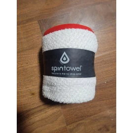 Spintowel THE ORIGINAL Spin Towel WHITE RED DRIP ACCESSORY PELOTON EXCERCISE SPIN BIKE !