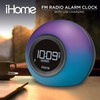 iHome Alarm Clock Radio with Bluetooth Speaker and Color Changing