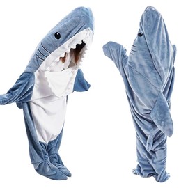 Shark Sleeping Bag, Shark, Sleeping Bag, Shark, Blanket, For Adults, Kids, Cute, Soft, Stylish, Shark Pajamas, Fluffy, Cooling Protection, Warm, Wearable Blanket, Birthday Gift, Christmas Present,