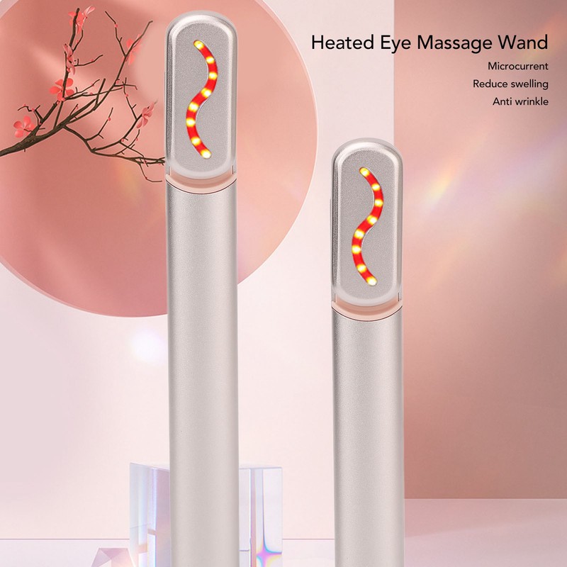 Heated Eye Massage Wand Stick RF Relieve Fatigue Microcurrent Eye