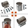 2PCS Exhaust Clamps 4 Inch Butt Joint Exhaust Pipe Muffler