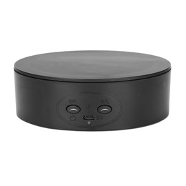 360° Electric Turntable Display Stand, 360 Degree Rotating Display Stand, 2-Speed Regulation, Electric Rotating USB Turntable, Display Stand (Black)