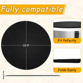 Benustra 18.9" Oven Mat for Solo Stove Pi Prime Pizza Oven, Reusable Pizza Oven Mat for Glass Top Stoves, Waterproof Heat Protection Mat for Solo Stove Pi Prime Pizza Oven Accessories