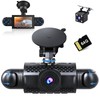 360° Dash Cam 1080P Car Camera, 4 Channel 3 Inch