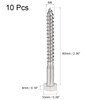 sourcing map Hex Lag Screws, M6 x 60mm 304 Stainless