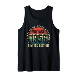 70 Years Old Gifts Vintage 1956 Funny 70th Birthday Retro Tank Top