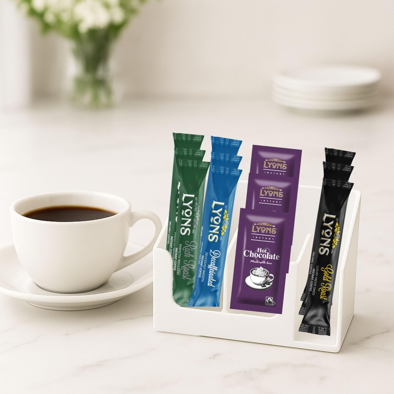 250pcs Lyons Individual Decaffeinated Instant Coffee Sachets - 1.5g Decaf