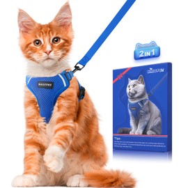 Halypet Juego De Arnés Y Correa para Gatos [MAX Safety Third Generation] Correa para Gato Ajustable Suave A Prueba De Escape Chaleco Cómodo...        