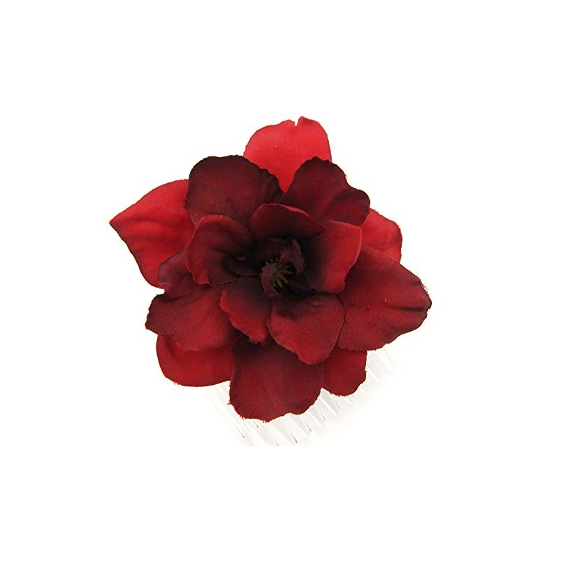 Red Apple Blossom Silk Hair Comb